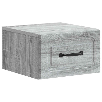 Väggmonterat Sängbord 2 pcs Grå sonoma-ek 34,5 x 33 x 20 cm