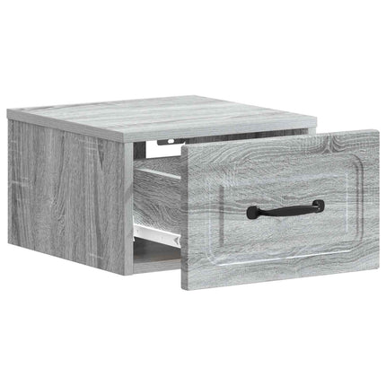 Väggmonterat Sängbord 2 pcs Grå sonoma-ek 34,5 x 33 x 20 cm