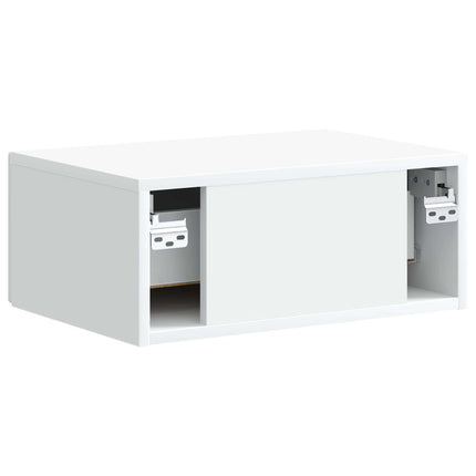 Väggmonterat Sängbord Vit 49 x 34,5 x 20 cm Konstruerat trä