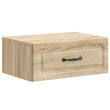 Väggmonterat Sängbord med låda Sonoma-ek 49 x 34,5 x 20 cm