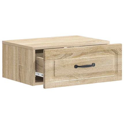Väggmonterat Sängbord med låda Sonoma-ek 49 x 34,5 x 20 cm