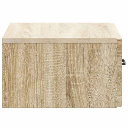 Väggmonterat Sängbord med låda Sonoma-ek 49 x 34,5 x 20 cm