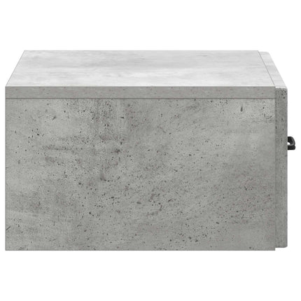 Väggmonterat Sängbord 2 pcs Betonggrå 49 x 34,5 x 20 cm