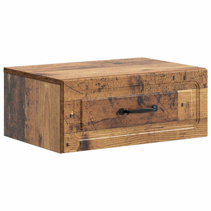 Väggmonterat Sängbord 2 pcs Gammalt trä 49 x 34,5 x 20 cm