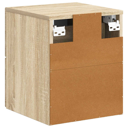Väggmonterat Sängbord 2 pcs Sonoma-ek 34,5 x 33 x 40 cm