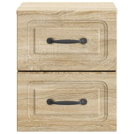 Väggmonterat Sängbord 2 pcs Sonoma-ek 34,5 x 33 x 40 cm