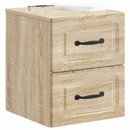 Väggmonterat Sängbord 2 pcs Sonoma-ek 34,5 x 33 x 40 cm