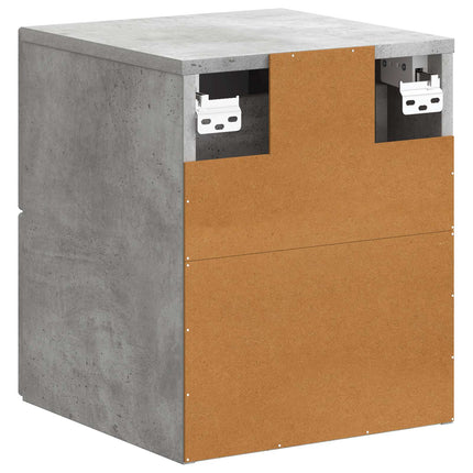 Väggmonterat Sängbord 2 pcs Betonggrå 34,5 x 33 x 40 cm