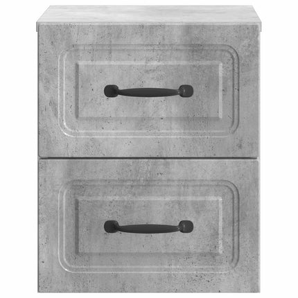 Väggmonterat Sängbord 2 pcs Betonggrå 34,5 x 33 x 40 cm