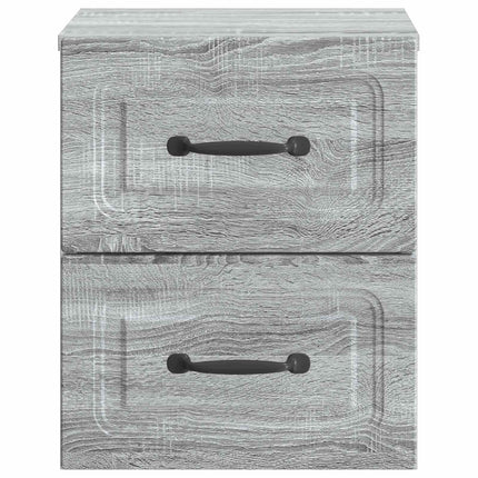 Väggmonterat Sängbord 2 pcs Grå sonoma-ek 34,5 x 33 x 40 cm