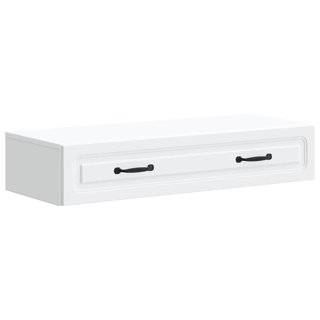 Väggmonterad sidobord Vit 87,5 x 34,5 x 17 cm Konstruerat trä