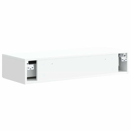 Väggmonterad sidobord Vit 87,5 x 34,5 x 17 cm Konstruerat trä