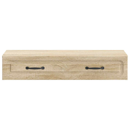 Väggmonterad sidobord Sonoma-ek 87,5 x 34,5 x 17 cm