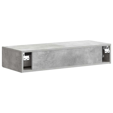 Väggmonterad sidobord Betonggrå 87,5 x 34,5 x 17 cm