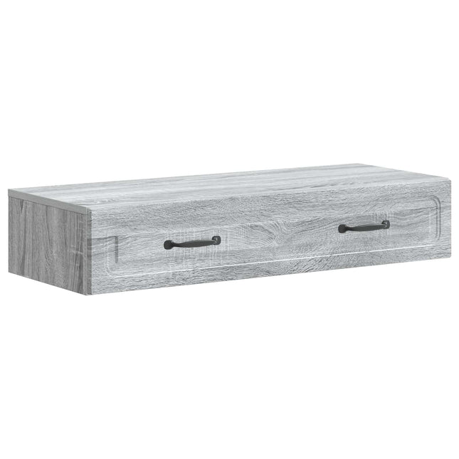 Väggmonterad sidobord Grå sonoma-ek 87,5 x 34,5 x 17 cm