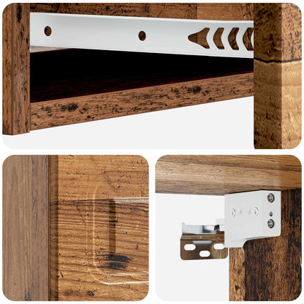 Väggmonterad sidobord Gammalt trä 87,5 x 34,5 x 17 cm