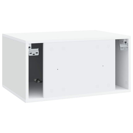 Väggmonterad TV-bänk Vit 59,5 x 41 x 30 cm Konstruerat trä