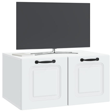 Väggmonterad TV-bänk Vit 59,5 x 41 x 30 cm Konstruerat trä
