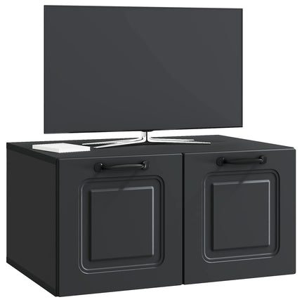Väggmonterad TV-bänk Svart 59,5 x 41 x 30 cm Konstruerat trä