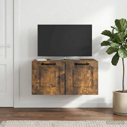 Väggmonterad TV-bänk Rökt ek 59,5 x 41 x 30 cm Konstruerat trä