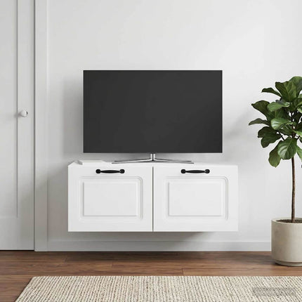 Väggmonterad TV-bänk Vit 78,5 x 41 x 30 cm Konstruerat trä