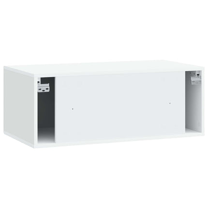 Väggmonterad TV-bänk Vit 78,5 x 41 x 30 cm Konstruerat trä