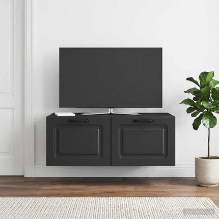 Väggmonterad TV-bänk Svart 78,5 x 41 x 30 cm Konstruerat trä