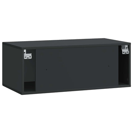 Väggmonterad TV-bänk Svart 78,5 x 41 x 30 cm Konstruerat trä