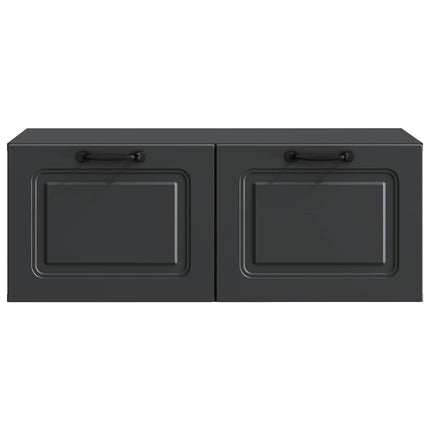 Väggmonterad TV-bänk Svart 78,5 x 41 x 30 cm Konstruerat trä