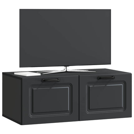 Väggmonterad TV-bänk Svart 78,5 x 41 x 30 cm Konstruerat trä