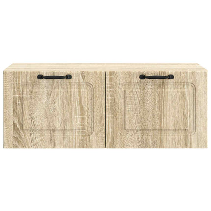 Väggmonterad TV-bänk Väggmonterad Sonoma-ek 78,5 x 41 x 30 cm