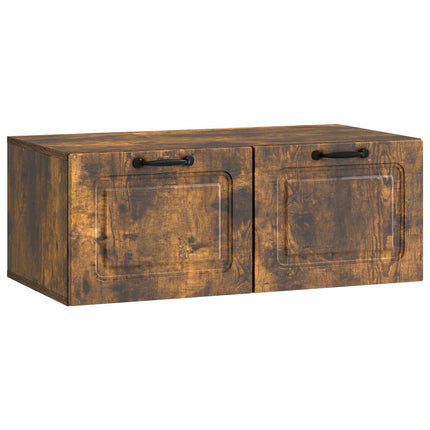 Väggmonterad TV-bänk Rökt ek 78,5 x 41 x 30 cm Konstruerat trä