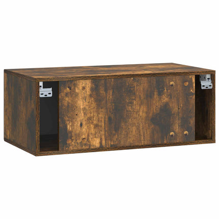Väggmonterad TV-bänk Rökt ek 78,5 x 41 x 30 cm Konstruerat trä