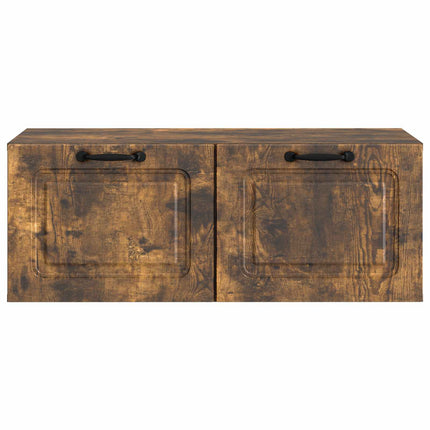 Väggmonterad TV-bänk Rökt ek 78,5 x 41 x 30 cm Konstruerat trä