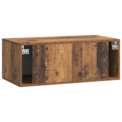 Väggmonterad TV-bänk Väggmonterad Gammalt trä 78,5 x 41 x 30 cm