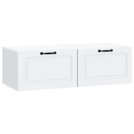 Väggmonterad TV-bänk Vit 98 x 41 x 30 cm Konstruerat trä