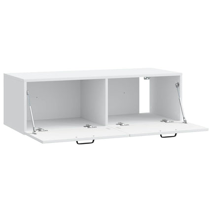Väggmonterad TV-bänk Vit 98 x 41 x 30 cm Konstruerat trä