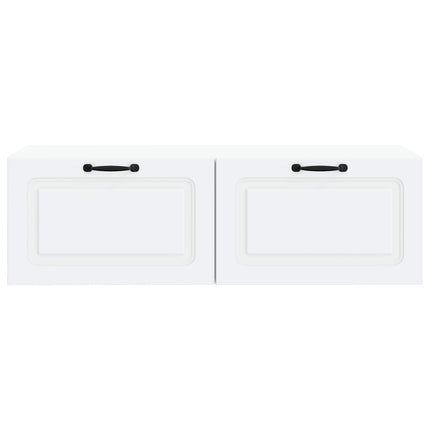 Väggmonterad TV-bänk Vit 98 x 41 x 30 cm Konstruerat trä