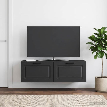 Väggmonterad TV-bänk Svart 98 x 41 x 30 cm Konstruerat trä