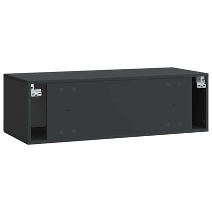 Väggmonterad TV-bänk Svart 98 x 41 x 30 cm Konstruerat trä
