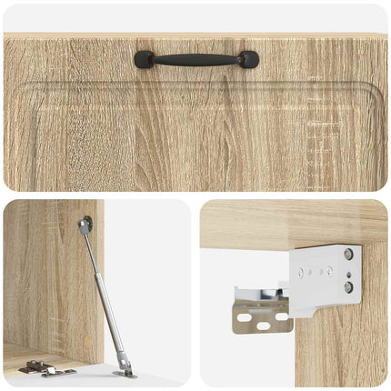Väggmonterad TV-bänk Sonoma-ek 98 x 41 x 30 cm Konstruerat trä