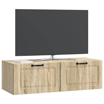 Väggmonterad TV-bänk Sonoma-ek 98 x 41 x 30 cm Konstruerat trä