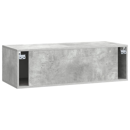 Väggmonterad TV-bänk Betonggrå 98 x 41 x 30 cm Konstruerat trä