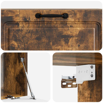 Väggmonterad TV-bänk Rökt ek 98 x 41 x 30 cm Konstruerat trä