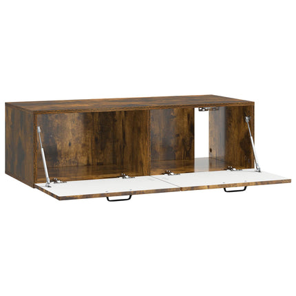 Väggmonterad TV-bänk Rökt ek 98 x 41 x 30 cm Konstruerat trä