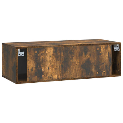 Väggmonterad TV-bänk Rökt ek 98 x 41 x 30 cm Konstruerat trä