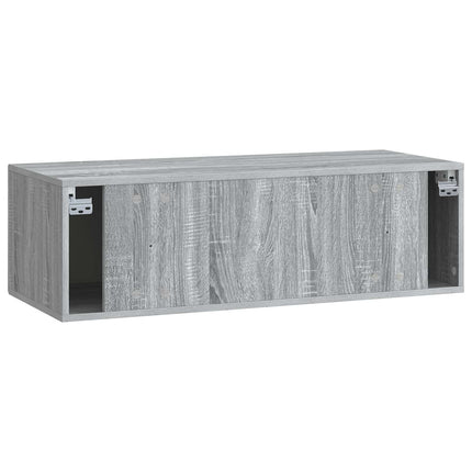 Väggmonterad TV-bänk Väggmonterad Grå sonoma-ek 98 x 41 x 30 cm