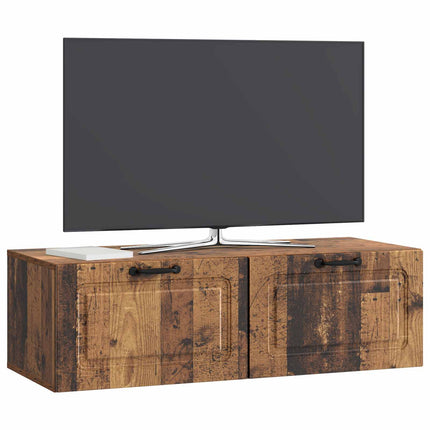 Väggmonterad TV-bänk Väggmonterad Gammalt trä 98 x 41 x 30 cm