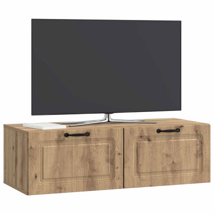 Väggmonterad TV-bänk Artisan-ek 98 x 41 x 30 cm Konstruerat trä