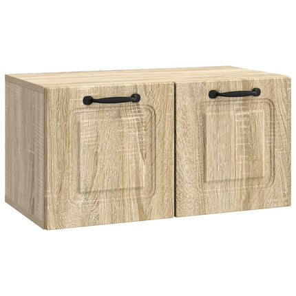 Väggmonterad TV-bänk Väggmonterad Sonoma-ek 59,5 x 31 x 30 cm